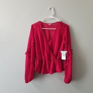 Cherry Bite Blouse, size Small, Brand New!